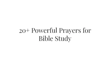 20+ Powerful Prayers for Bible Study